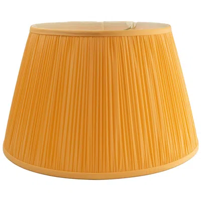 International Shades Orange Softback Shirred Pleated Silk Lamp Shade 10x14x10 (spider)