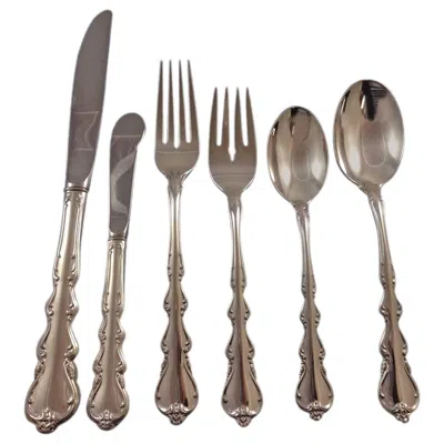 Pre-owned International Silver Angelique By International Sterling Silver Flatware Set For 18 Service