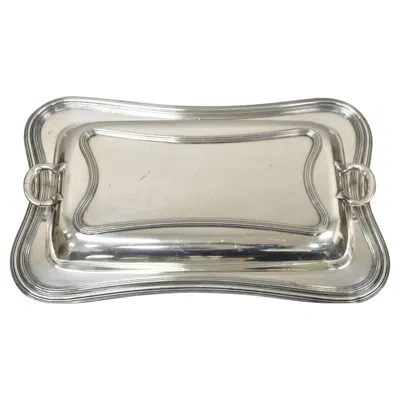 Pre-owned International Silver Barbour Sp Co  Plated 6045 Lidded Vegetable Serving Platter