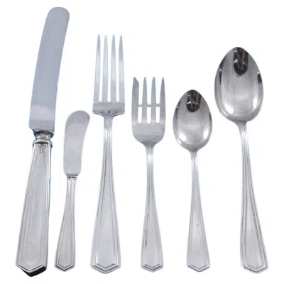 Pre-owned International Silver Brandon By International Sterling Silver Flatware Service 12 Set 76 Pcs Dinner