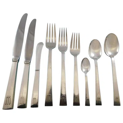 Pre-owned International Silver Continental By International Sterling Silver Flatware Service Set 137 Pcs W Mono