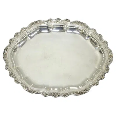 Pre-owned International Silver "countess" Silver Plated Small Bar Tray Serving Platter