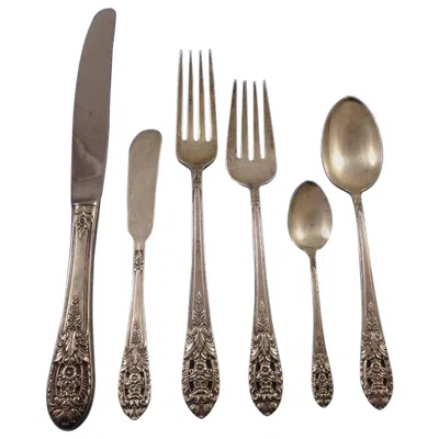 Pre-owned International Silver Crown Princess By International Sterling Silver Flatware Set 8 Service 48 Pieces