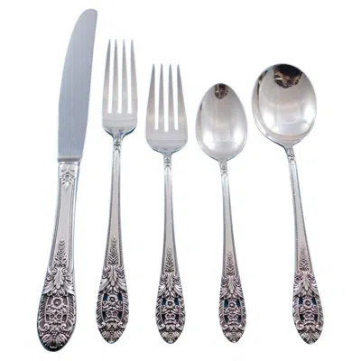 Pre-owned International Silver Crown Princess By International Sterling Silver Flatware Set Service 45 Pcs