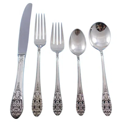 Pre-owned International Silver Crown Princess By International Sterling Silver Flatware Set Service 60 Pcs