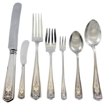 Pre-owned International Silver Devonshire By International Sterling Flatware Set Service 44 Pcs Dinner C Mono In Silver