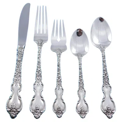 Pre-owned International Silver Du Barry By International Sterling Silver Flatware Service 6 Set 33 Pcs Dinner