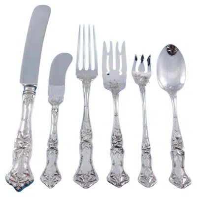 Pre-owned International Silver Edgewood By International Sterling Silver Flatware Service 12 Set 106 Pieces