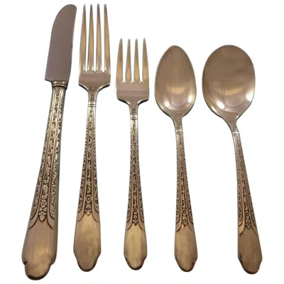 Pre-owned International Silver Elegance By International Sterling Silver Flatware Set Service 30 Pcs Grille In Brown