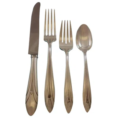 Pre-owned International Silver Elsinore By International Sterling Silver Flatware Set Eight Service 49 Pieces In Brown