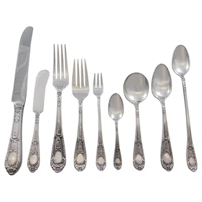 Pre-owned International Silver Fontaine By International Sterling Silver Flatware Set For 8 Service 83 Pieces