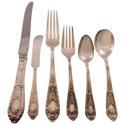 Pre-owned International Silver Fontaine By International Sterling Silver Flatware Set Service 48 Pieces Dinner In Brown