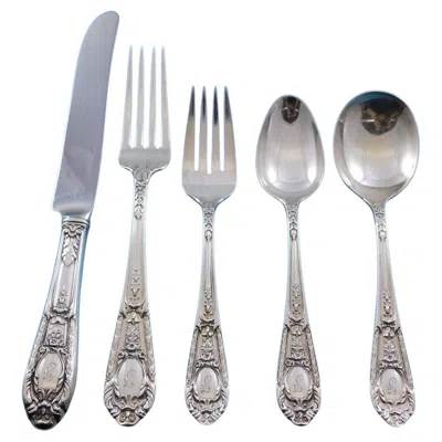 Pre-owned International Silver Fontaine By International Sterling Silver Flatware Set Service 60 Pcs F Mono
