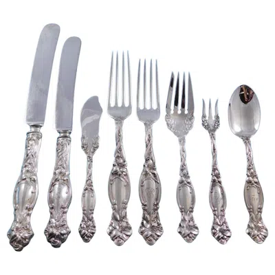 Pre-owned International Silver Frontenac By International Sterling Silver Flatware Service 12 Set 102 Pc Dinner