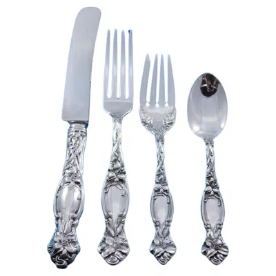 Pre-owned International Silver Frontenac By International Sterling Silver Flatware Service 12 Set 51 Pcs Dinner