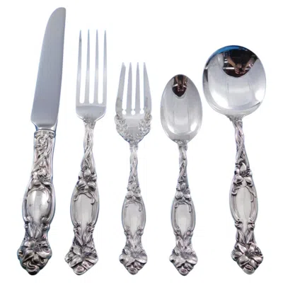Pre-owned International Silver Frontenac By International Sterling Silver Flatware Service 8 Set 44 Pcs Dinner