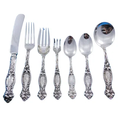 Pre-owned International Silver Frontenac By International Sterling Silver Flatware Service For 12 Set 88 Pcs