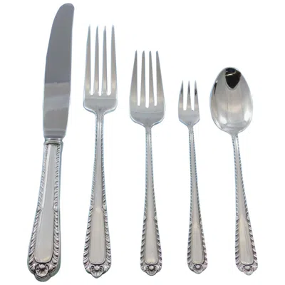 Pre-owned International Silver Gadroon By International Sterling Silver Flatware Set For 8 Service 44 Pieces