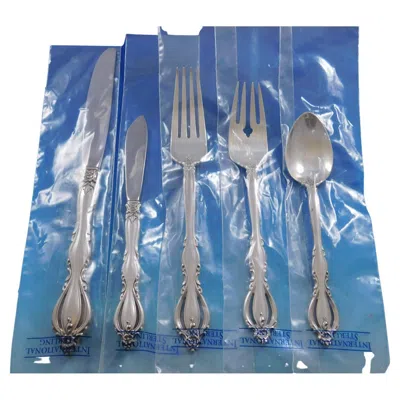 Pre-owned International Silver Grande Regency By International Sterling Silver Flatware Set 8 Service 50 Pc New In Blue