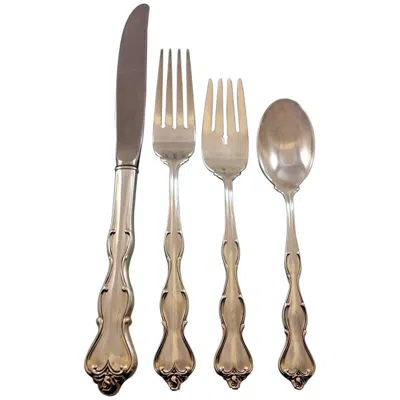 Pre-owned International Silver Mademoiselle By International Sterling Silver Flatware Set Service 38 Pieces In Brown