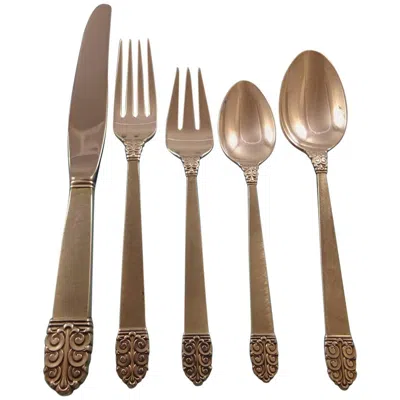 Pre-owned International Silver Northern Lights By International Sterling Silver Flatware Set 12 Service 67 Pcs In Brown