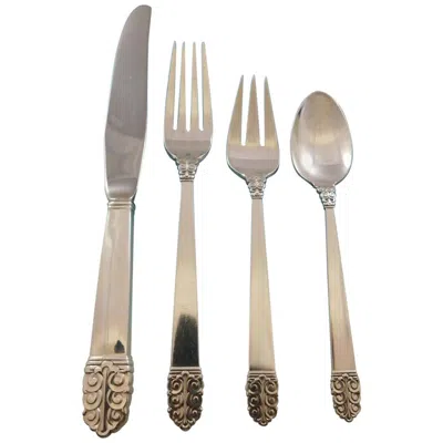 Pre-owned International Silver Northern Lights By International Sterling Silver Flatware Set 8 Service 39 Pcs In Sand