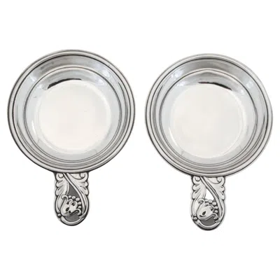 Pre-owned International Silver Pair Of Sterling Salt Cellars In Silver