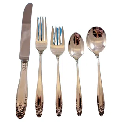 Pre-owned International Silver Prelude By International Sterling Silver Flatware Set 8 Service 40 Pieces In Brown