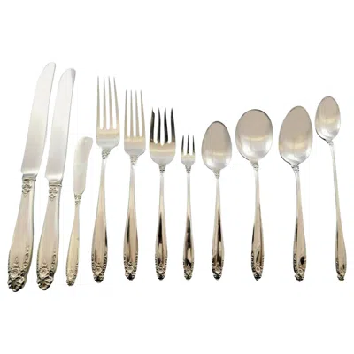 Pre-owned International Silver Prelude By International Sterling Silver Flatware Set Dinner Service 145 Pieces In Sand