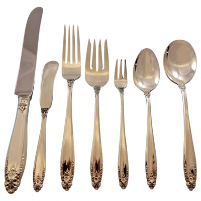 Pre-owned International Silver Prelude By International Sterling Silver Flatware Set For 18 Service 142-pc Huge In Brown