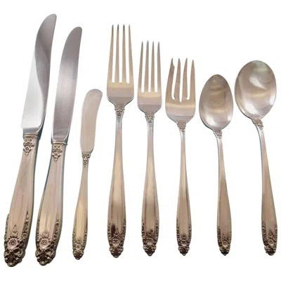 Pre-owned International Silver Prelude By International Sterling Silver Flatware Set For 8 Service 76 Pc Dinner In Sand