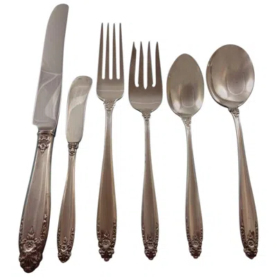 Pre-owned International Silver Prelude By International Sterling Silver Flatware Set Service 50 Pieces