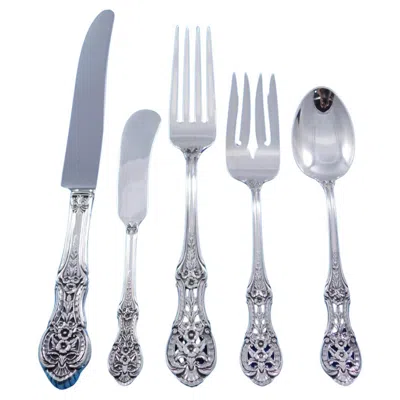 Pre-owned International Silver Primrose By International Sterling Silver Flatware Set For 8 Service 44 Pcs In Yellow