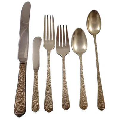 Pre-owned International Silver Radiant Rose By International Sterling Silver Flatware 8 Service Set 53 Pieces In Red