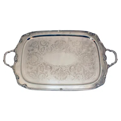 Pre-owned International Silver Remembrance Heavy Silver On Copper Tea Tray
