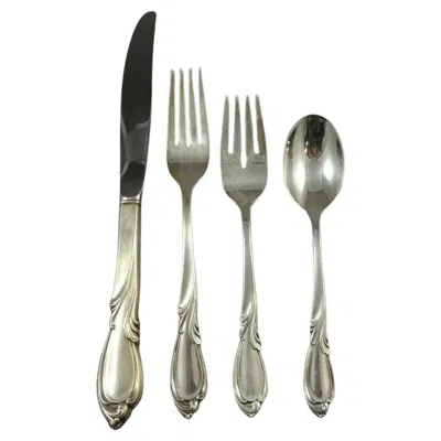 Pre-owned International Silver Rhapsody By International Sterling Silver Flatware 8 Service Set 33 Pieces