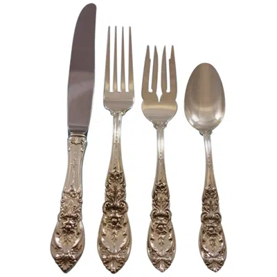 Pre-owned International Silver Richelieu By International Sterling Silver Flatware Set For 12 Service 65 Pcs In Brown