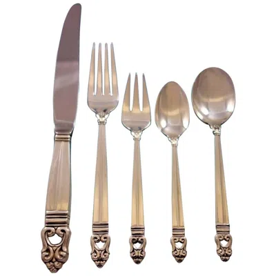 Pre-owned International Silver Royal Danish By International Sterling Silver Flatware Service Set 62 Pcs Dinner In Brown