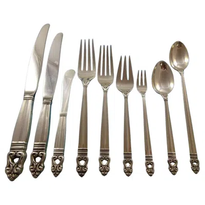 Pre-owned International Silver Royal Danish By International Sterling Silver Flatware Set 8 Service 81 Pieces