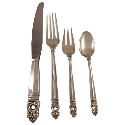 Pre-owned International Silver Royal Danish By International Sterling Silver Flatware Set 8 Service Dinner 67pc