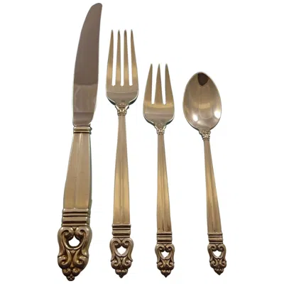 Pre-owned International Silver Royal Danish By International Sterling Silver Flatware Set Service 55 Pcs Dinner In Brown