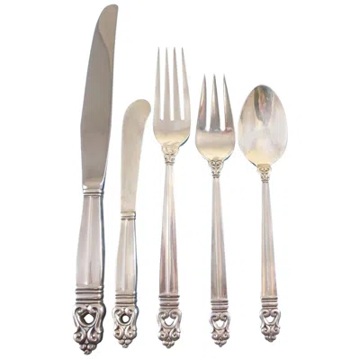 Pre-owned International Silver Royal Danish, International Sterling Silver Flatware Set Eight Service Luncheon