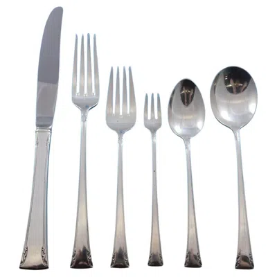Pre-owned International Silver Serenity By International Sterling Silver Flatware Set 12 Service 74pc Dinner