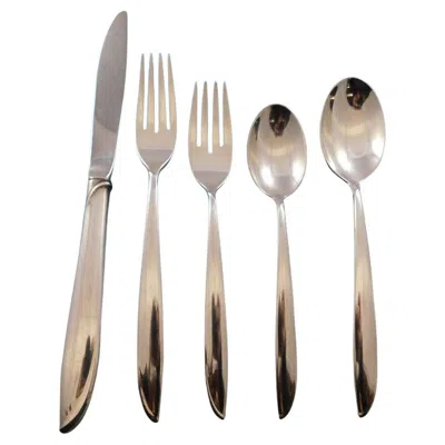 Pre-owned International Silver Silver Rhythm By International Sterling Silver Flatware Set 12 Service 60 Pcs In Sand