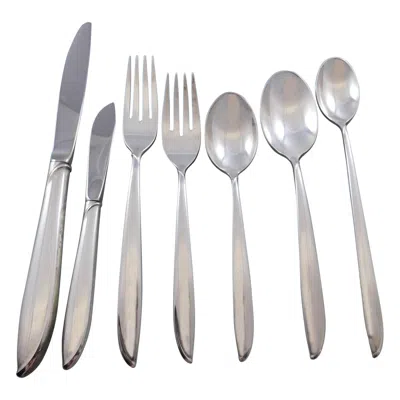 Pre-owned International Silver Silver Rhythm By International Sterling Silver Flatware Set Service 89 Pcs New