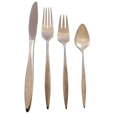 Pre-owned International Silver Snowflake By International Century Sterling Silver Flatware Set Service 28 Pcs In Brown