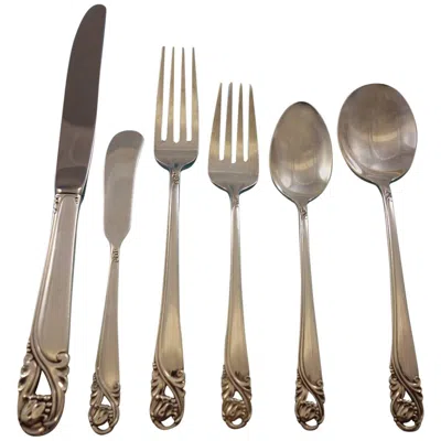 Pre-owned International Silver Spring Glory By International Sterling Silver Flatware Set For 96 Service 623 Pc In Brown