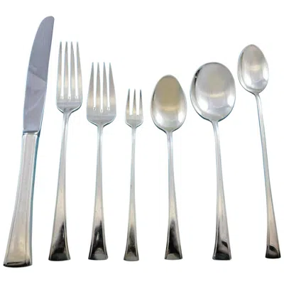 Pre-owned International Silver Tranquility By International Sterling Silver Flatware Set 8 Service 58 Pieces