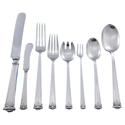 Pre-owned International Silver Trianon By International Sterling Silver Flatware Set For 12 Service 109 Pieces