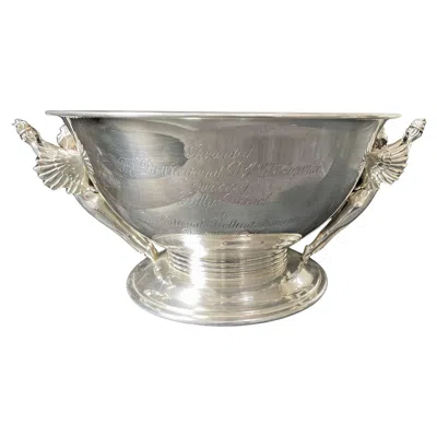 Pre-owned International Silver Trophy Bowl For Billy Direct,  Art Deco Silver Bowl For Champion Horse, 1938